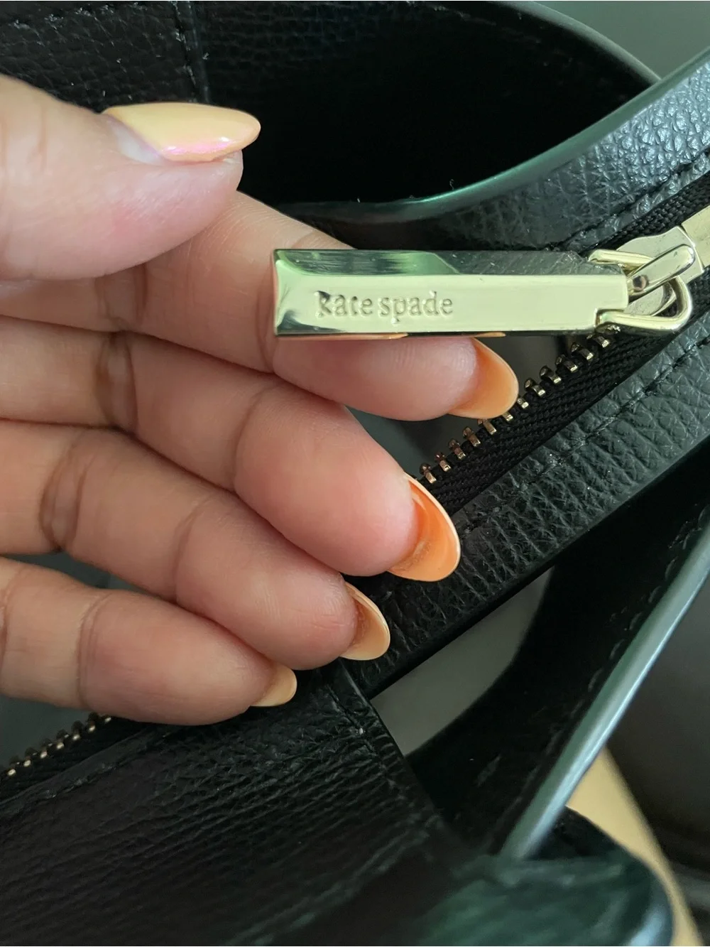 Kate Spade Sydney Black Leather Satchel with Removable Strap